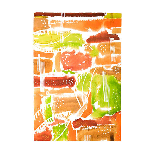 An expressive summer painting inspired by the ripe fruit and the feeling of upcoming autumn